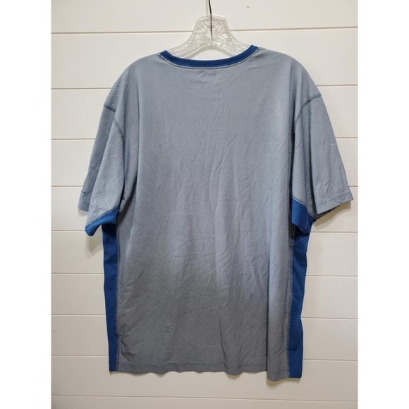 Columbia mens size XL short sleeve Omni shade sun reflecting shiny t-shirt blue - Picture 5 of 5